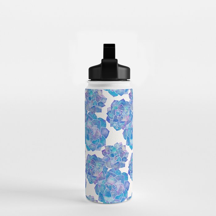 Rosette Succulents - Blue Palette Water Bottle Gallery Image 2