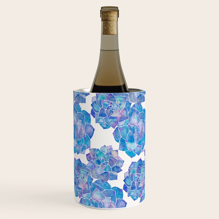 Rosette Succulents - Blue Palette Wine Chiller Gallery Image 1