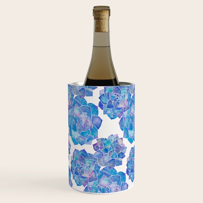 Rosette Succulents - Blue Palette Wine Chiller Gallery Image 3
