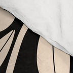 Freedom - Bird and Flower - Black and White  Comforter Gallery Image 4