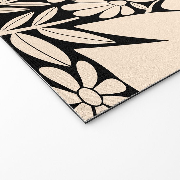 Freedom - Bird and Flower - Black and White  Welcome Mat Gallery Image 2