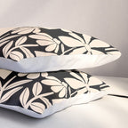 Freedom - Bird and Flower - Black and White  Pillow Sham Gallery Image 3