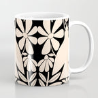 Freedom - Bird and Flower - Black and White  Coffee Mug Gallery Image 1