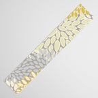 Floral Prints, Soft Yellow and Gray, Modern Print Art Table Runner Gallery Image 3