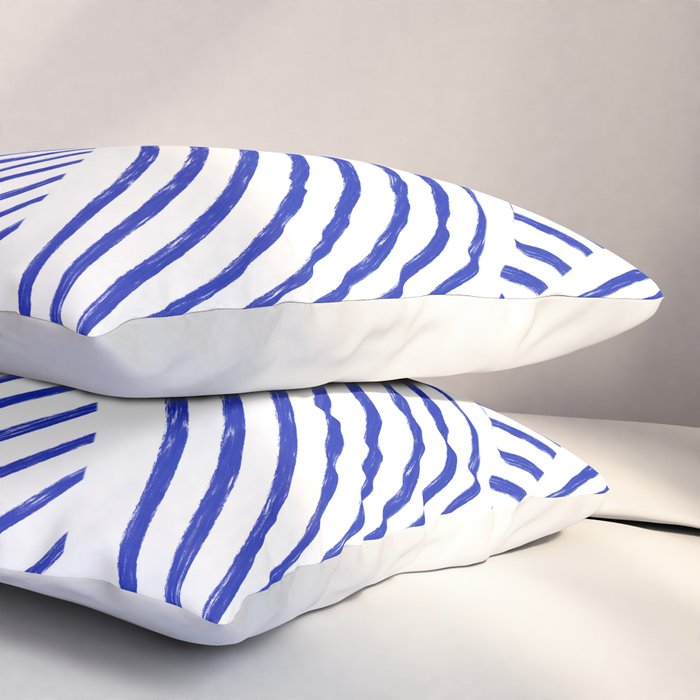 blue summer lines Pillow Sham Gallery Image 3