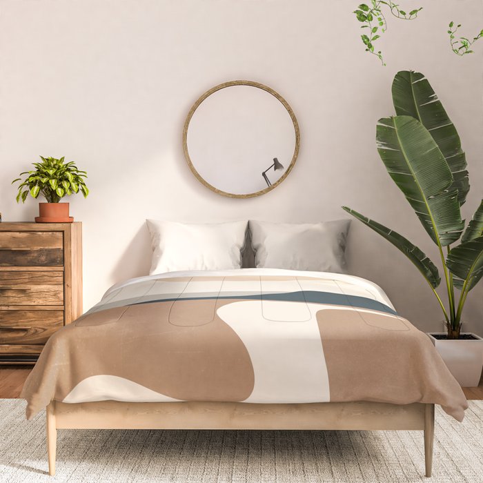Minimal Abstract Art Landscape 8 Comforter Gallery Image 3