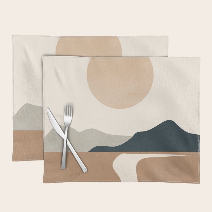 Minimal Abstract Art Landscape 8 Placemat Gallery Image 1