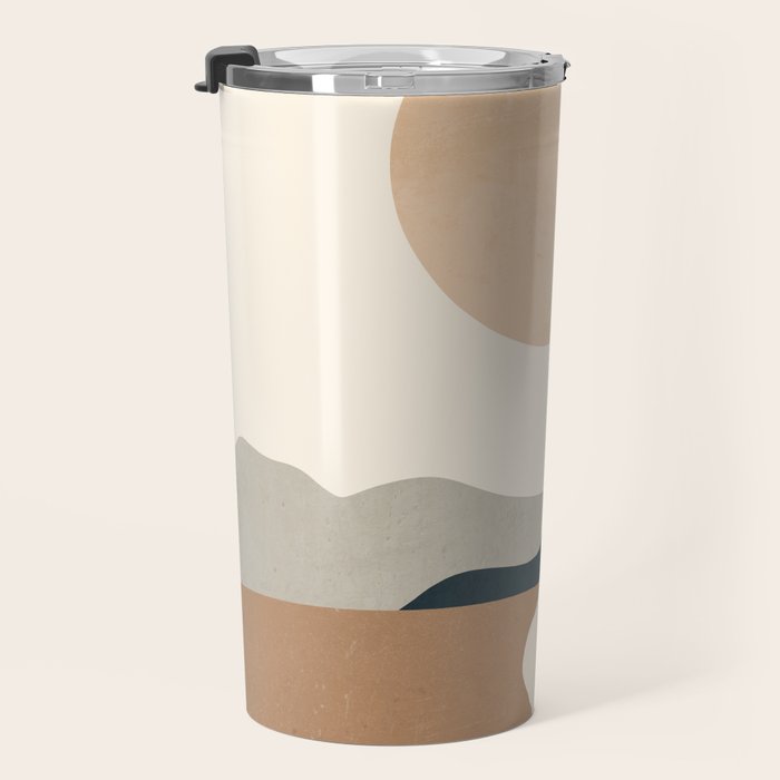 Minimal Abstract Art Landscape 8 Travel Mug Gallery Image 3