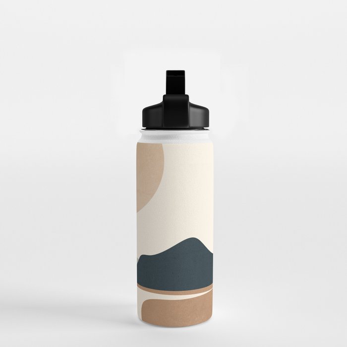 Minimal Abstract Art Landscape 8 Water Bottle Gallery Image 2