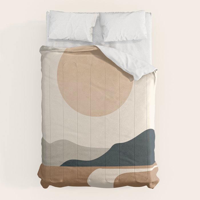 Minimal Abstract Art Landscape 8 Comforter Gallery Image 1