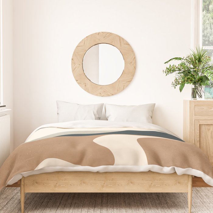 Minimal Abstract Art Landscape 8 Duvet Cover Gallery Image 3