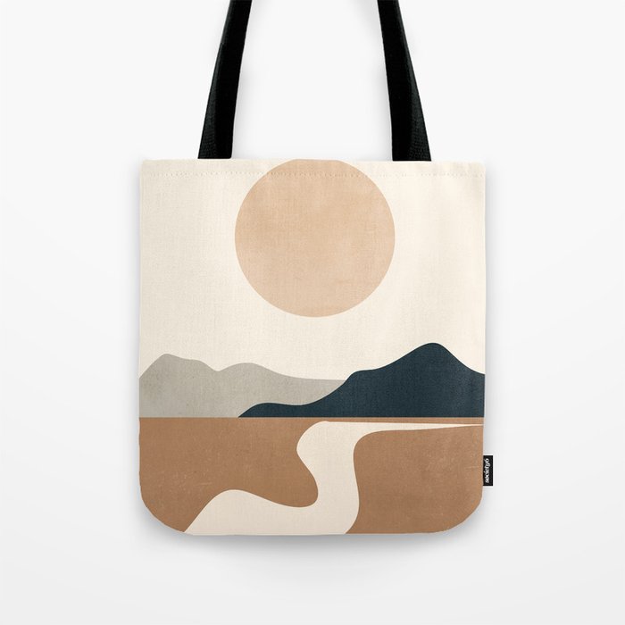 Minimal Abstract Art Landscape 8 Tote Bag Gallery Image 1