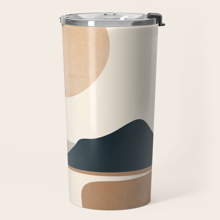 Minimal Abstract Art Landscape 8 Travel Mug Gallery Image 2