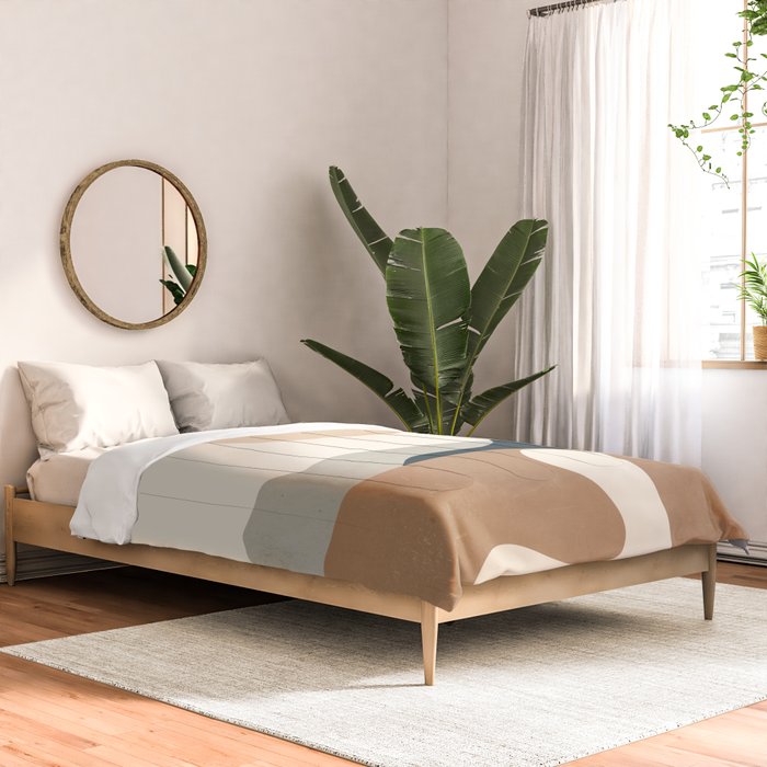 Minimal Abstract Art Landscape 8 Comforter Gallery Image 2