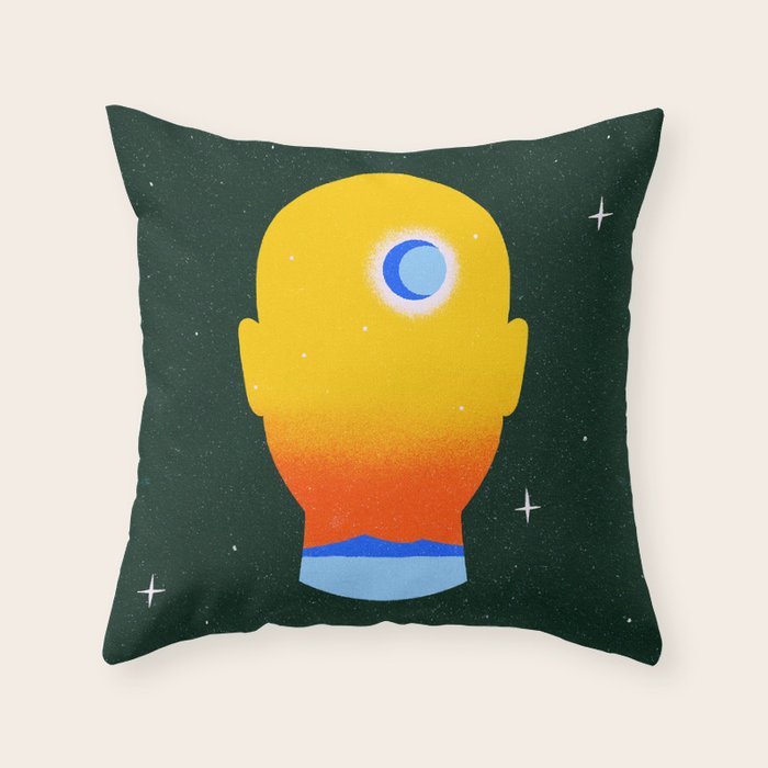 What You Fill Your Head With Throw Pillow Gallery Image 1