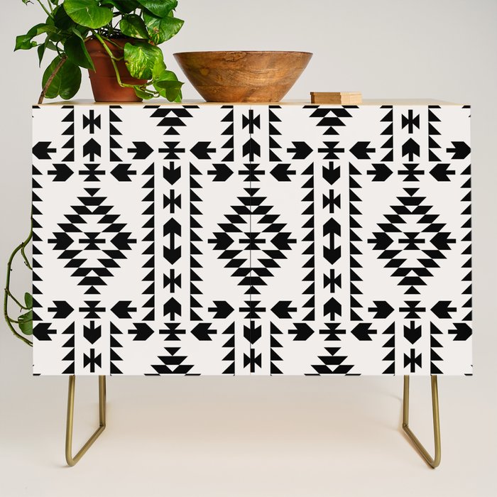GEO PANEL WHITE Credenza Gallery Image 1