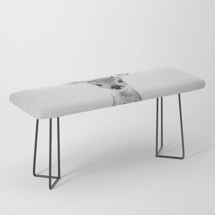 Baby Deer - Black & White Bench Gallery Image 1