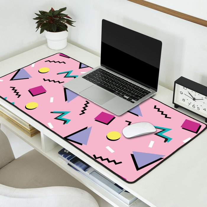 Memphis pattern 75 - 80s / 90s Retro Desk Mat Gallery Image 2
