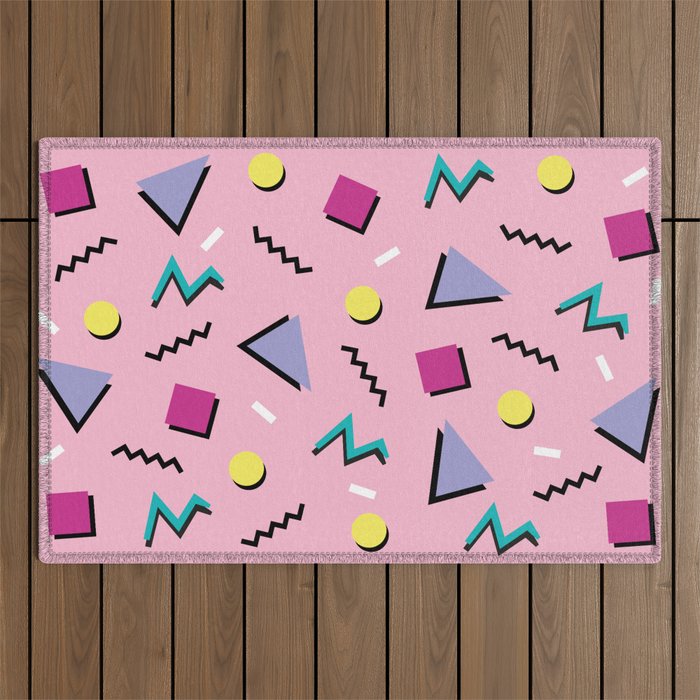 Memphis pattern 75 - 80s / 90s Retro Outdoor Rug Gallery Image 1
