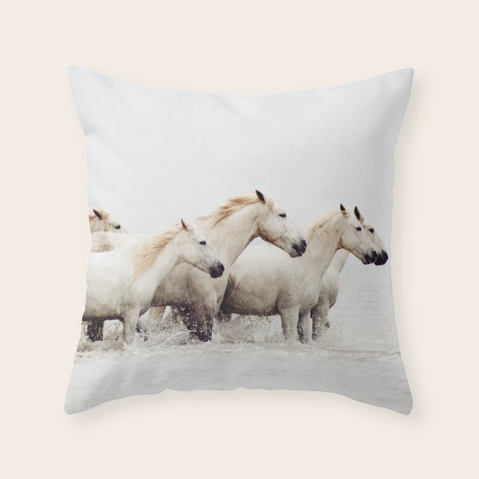 Sea Horses Throw Pillow Gallery Image 1
