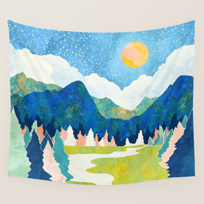 Spring River Wall Tapestry Gallery Image 1
