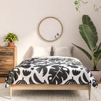 Black tropical summer nature art pattern Comforter Gallery Image 3