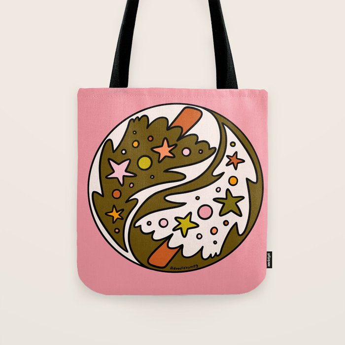 Christmas Yin Yang Tote Bag Gallery Image 1