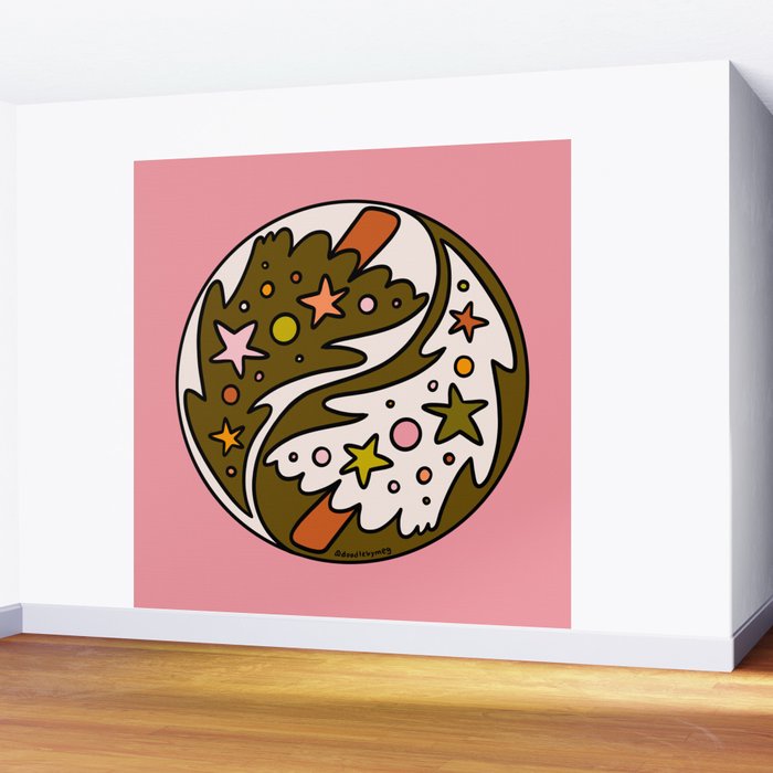 Christmas Yin Yang Wall Mural Gallery Image 2
