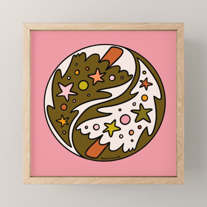 Christmas Yin Yang Mini Art Print Gallery Image 1
