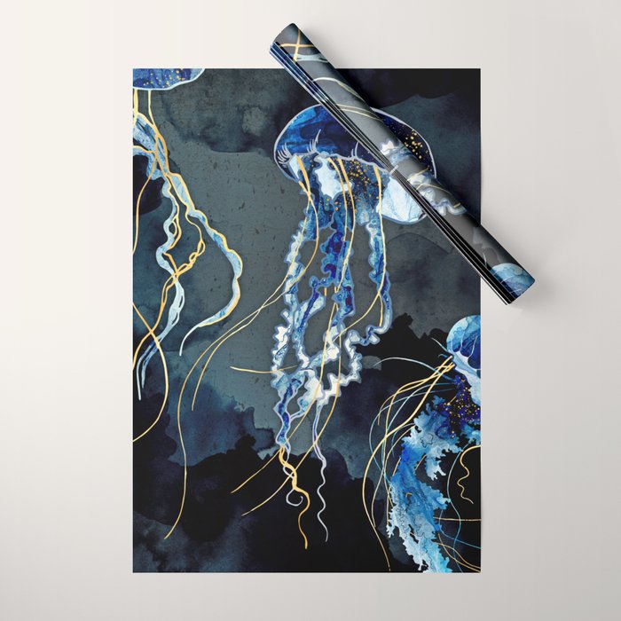 Metallic Ocean III Wrapping Paper Gallery Image 1