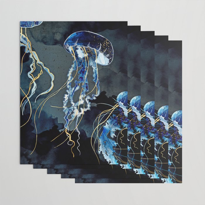 Metallic Ocean III Wrapping Paper Gallery Image 3