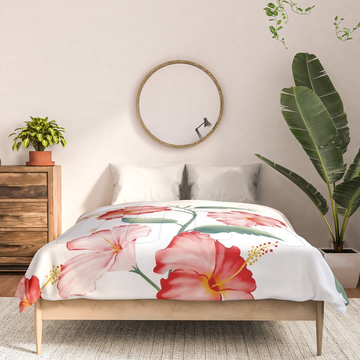 Hibiscus in White Comforter Gallery Image 3