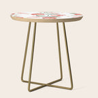 Hibiscus in White Side Table Gallery Image 1