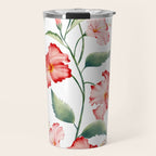 Hibiscus in White Travel Mug Gallery Image 1