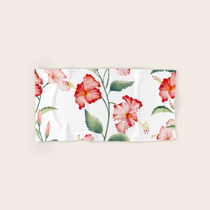 Hibiscus in White Bath Towel Gallery Image 1