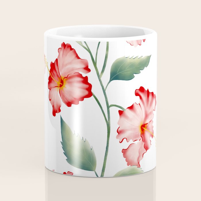 Hibiscus in White Coffee Mug Gallery Image 4