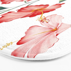 Hibiscus in White Bath Mat Gallery Image 3