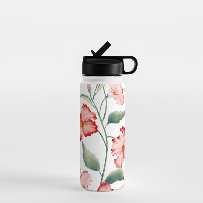 Hibiscus in White Water Bottle Gallery Image 1