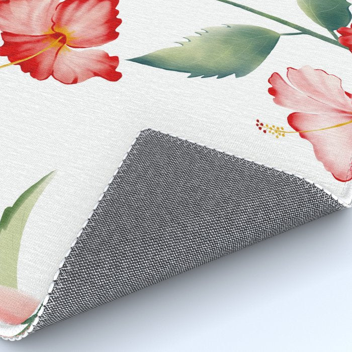 Hibiscus in White Rug Gallery Image 4