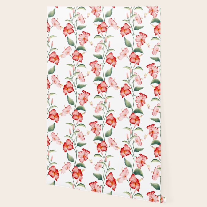 Hibiscus in White Wallpaper Gallery Image 2