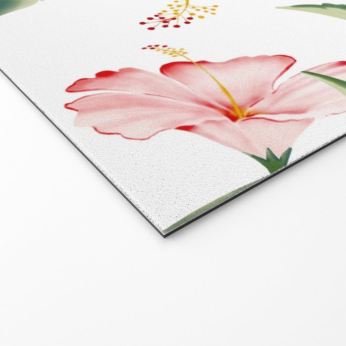 Hibiscus in White Welcome Mat Gallery Image 2