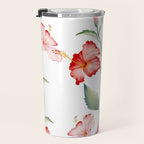 Hibiscus in White Travel Mug Gallery Image 3