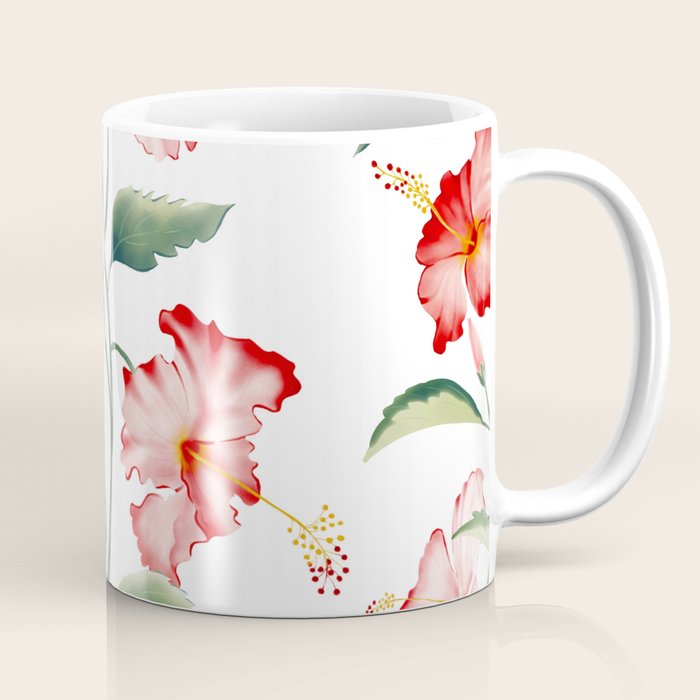Hibiscus in White Coffee Mug Gallery Image 1