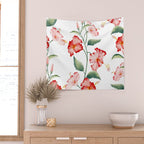 Hibiscus in White Wall Tapestry Gallery Image 2