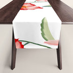 Hibiscus in White Table Runner Gallery Image 1