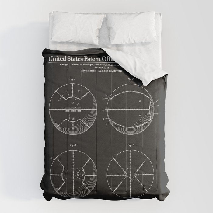 Basketball Patent - Black Comforter Gallery Image 6