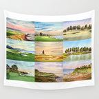 Famous Golf Courses In The USA Collage Wall Tapestry Gallery Image 4