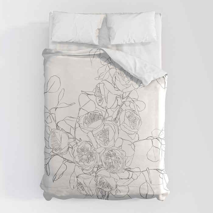 Beautiful Bouquet Line Duvet Cover Gallery Image 6