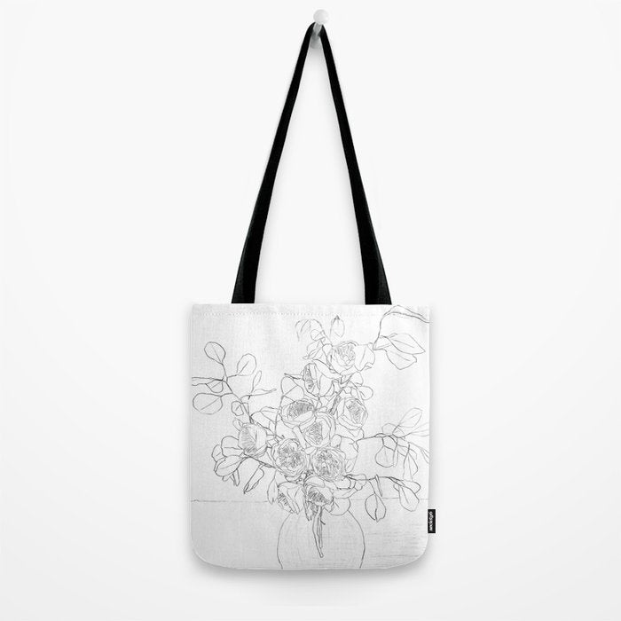 Beautiful Bouquet Line Tote Bag Gallery Image 2