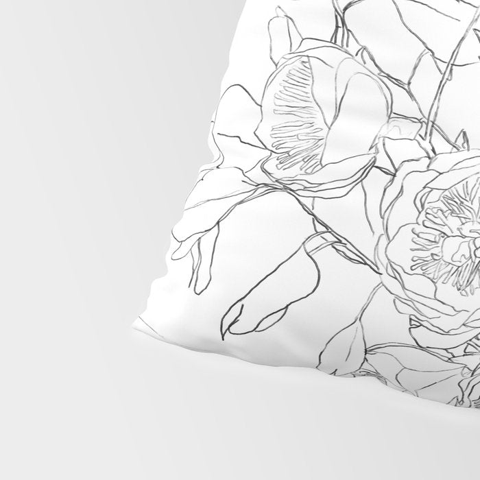 Beautiful Bouquet Line Pillow Sham Gallery Image 4